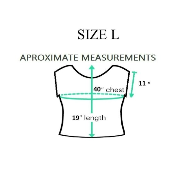 ⭐Womens Crop Top blouse Double Flutter Short Sleeve L Slim Fit White Cotton New - Picture 4 of 8